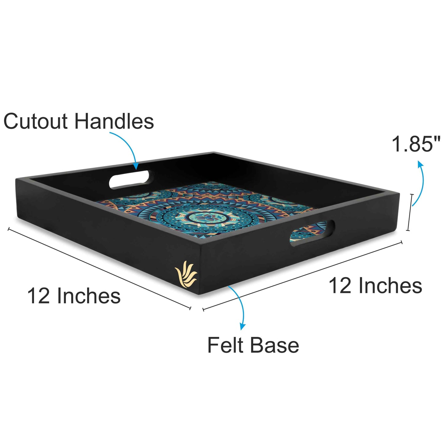 BlueMandala Sq Tray