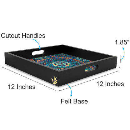 BlueMandala Sq Tray