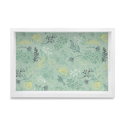 Herbs Serving Tray with Cutout Handles (Wood) 8" x 12"