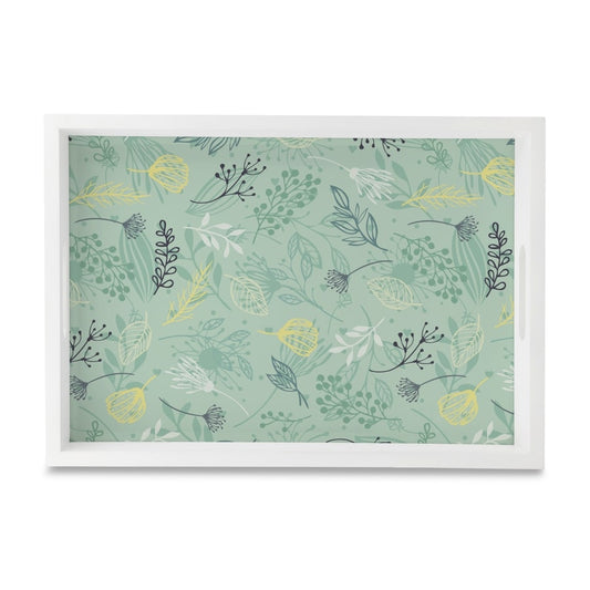 Herbs Serving Tray with Cutout Handles (Wood) 10" x 14"