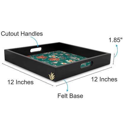 EmeraldBatik Sq Tray