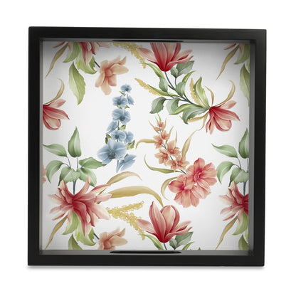 Magnolia Serving Tray with Cutout Handles (Wood) 9" x 9"