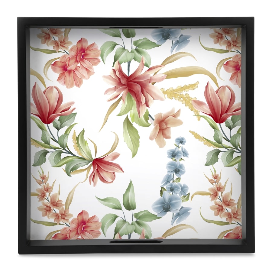Magnolia Serving Tray with Cutout Handles (Wood) 12" x 12"