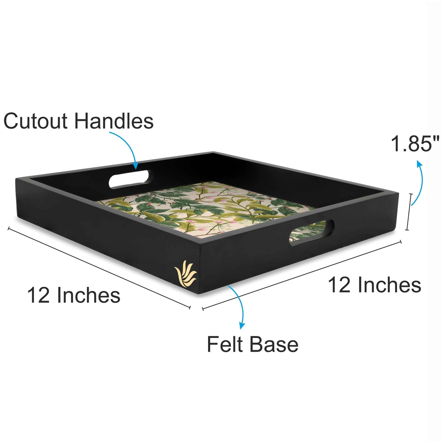 Vintage Flr Sq Tray