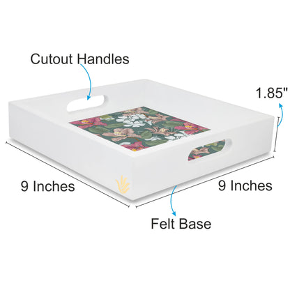 Vntg Jasmine Sq Tray