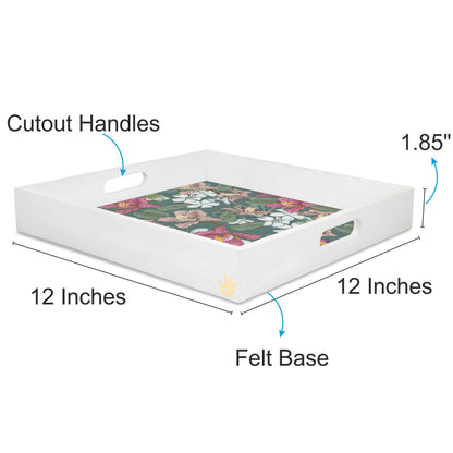 Vntg Jasmine Sq Tray