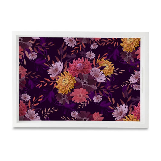 Autumn Garden Serving Tray with Cutout Handles (Wood) 10" x 14"