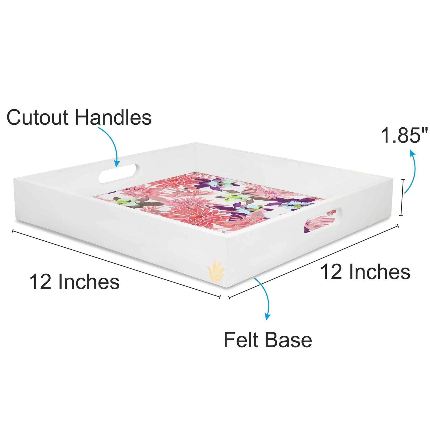 Pink Aster Sq Tray