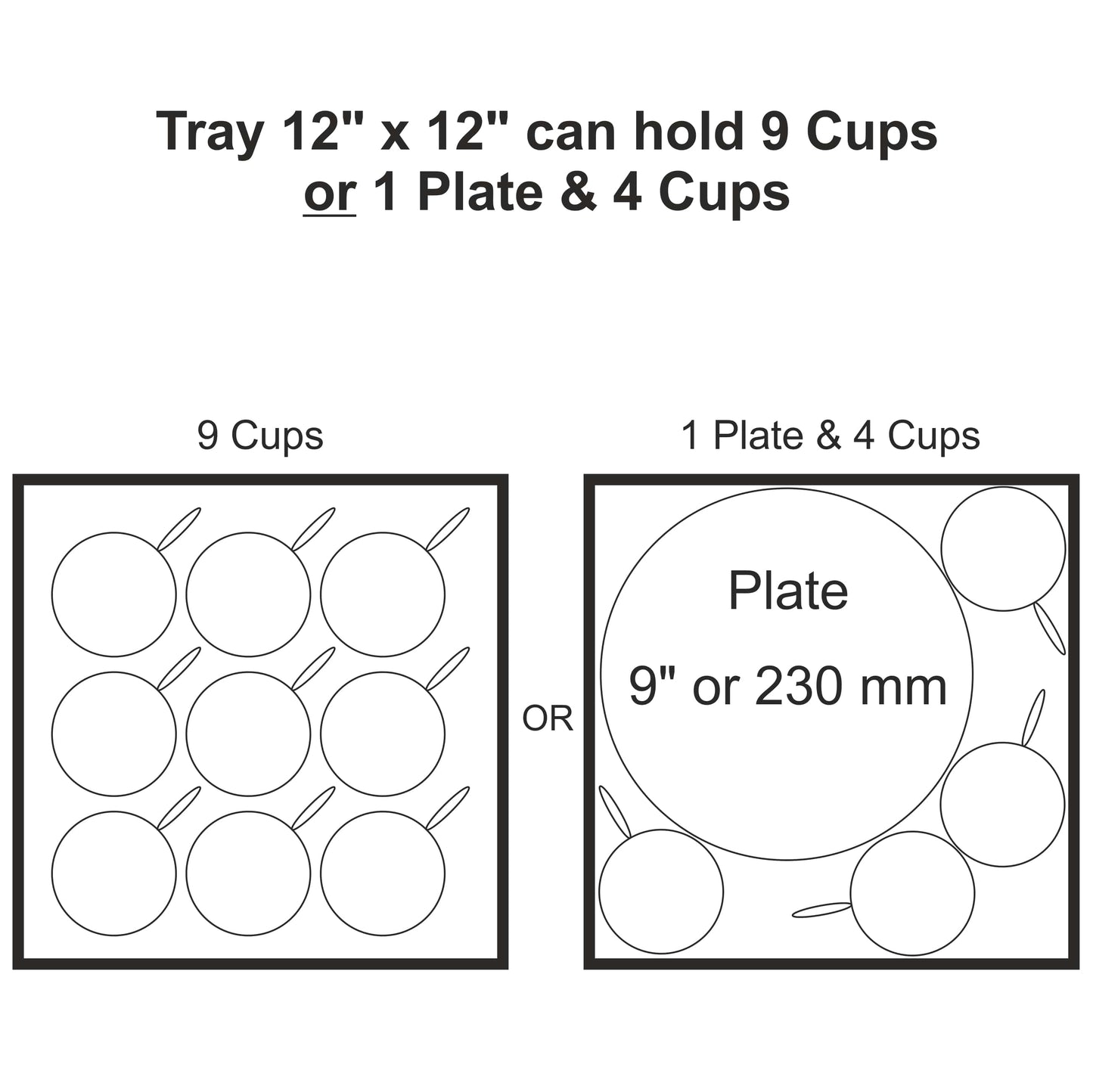 BlackMandala Sq Tray