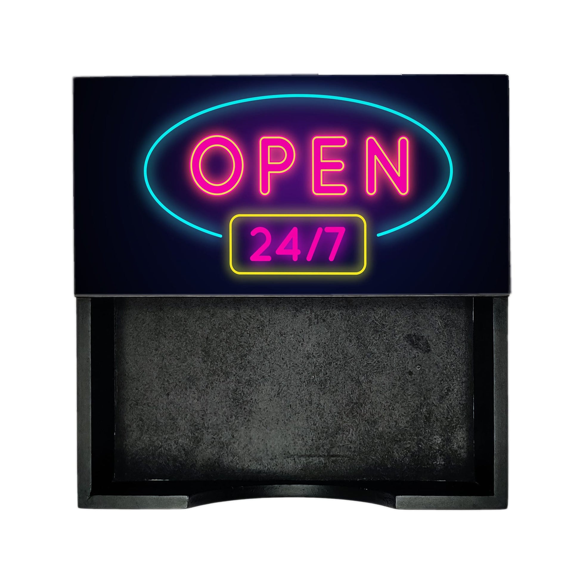 Neon Open 247 Tissue Holder 6" x 6" x 1.5" Ht. - Design Image