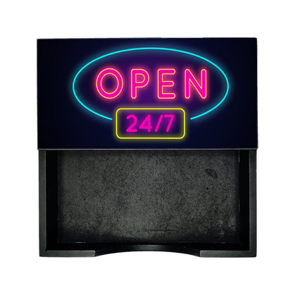 Neon Open 247 Tissue Holder 6" x 6" x 1.5" Ht. - Design Image