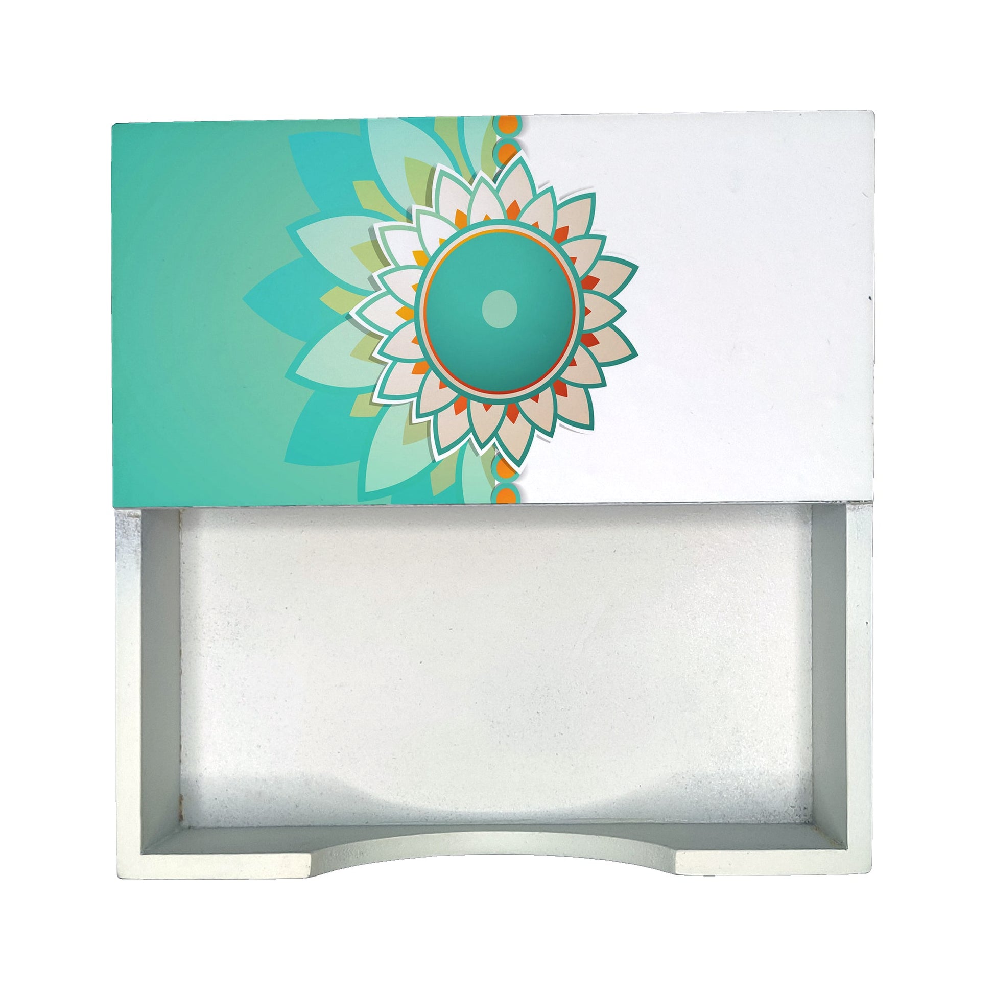 Rakhee Mint Tissue Holder 6" x 6" x 1.5" Ht. - Design Image