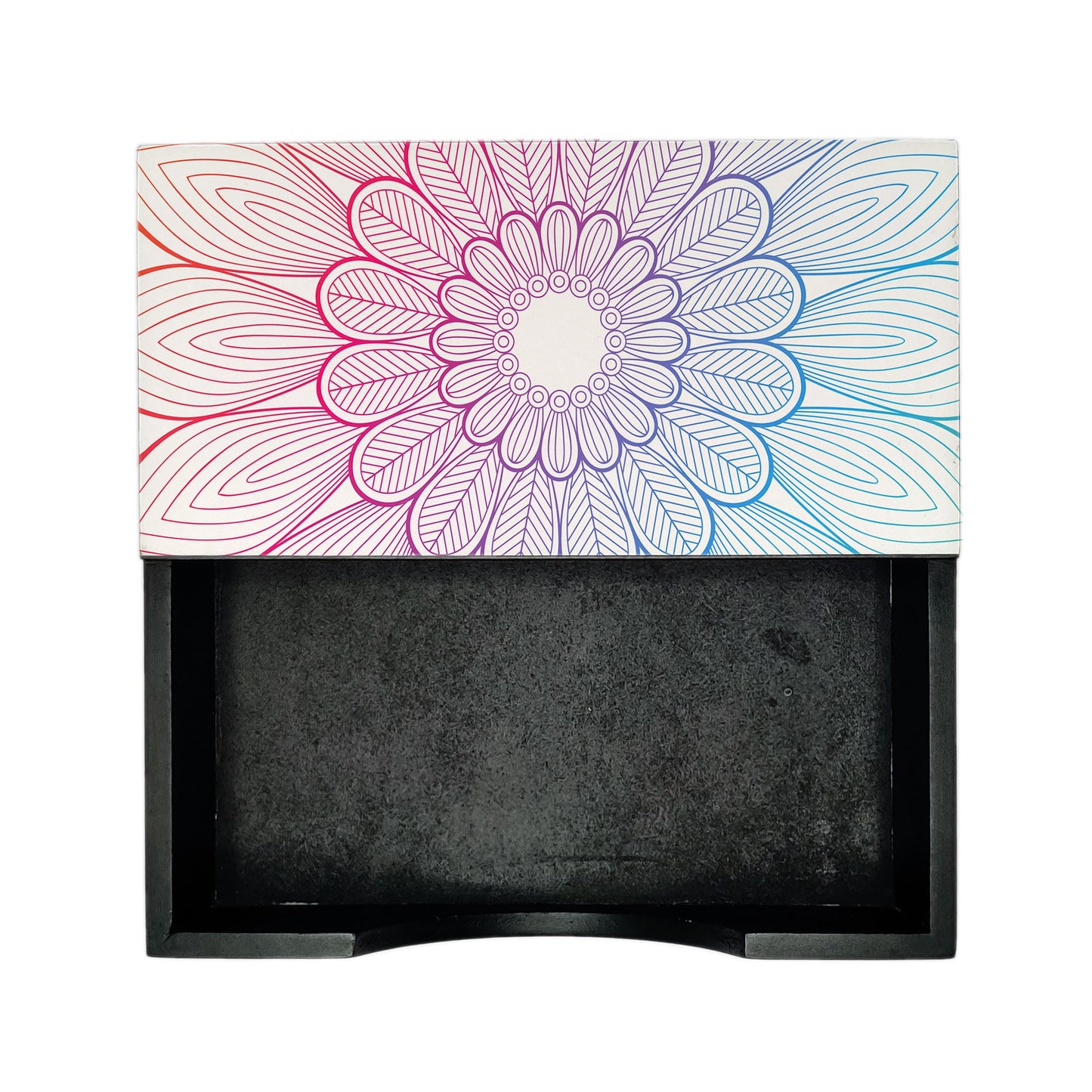 Boho Center Tissue Holder 6" x 6" x 1.5" Ht. - Design Image