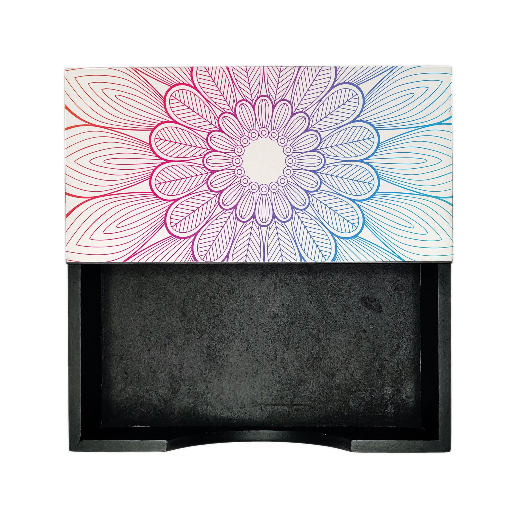 Boho Center Tissue Holder 6" x 6" x 1.5" Ht. - Design Image