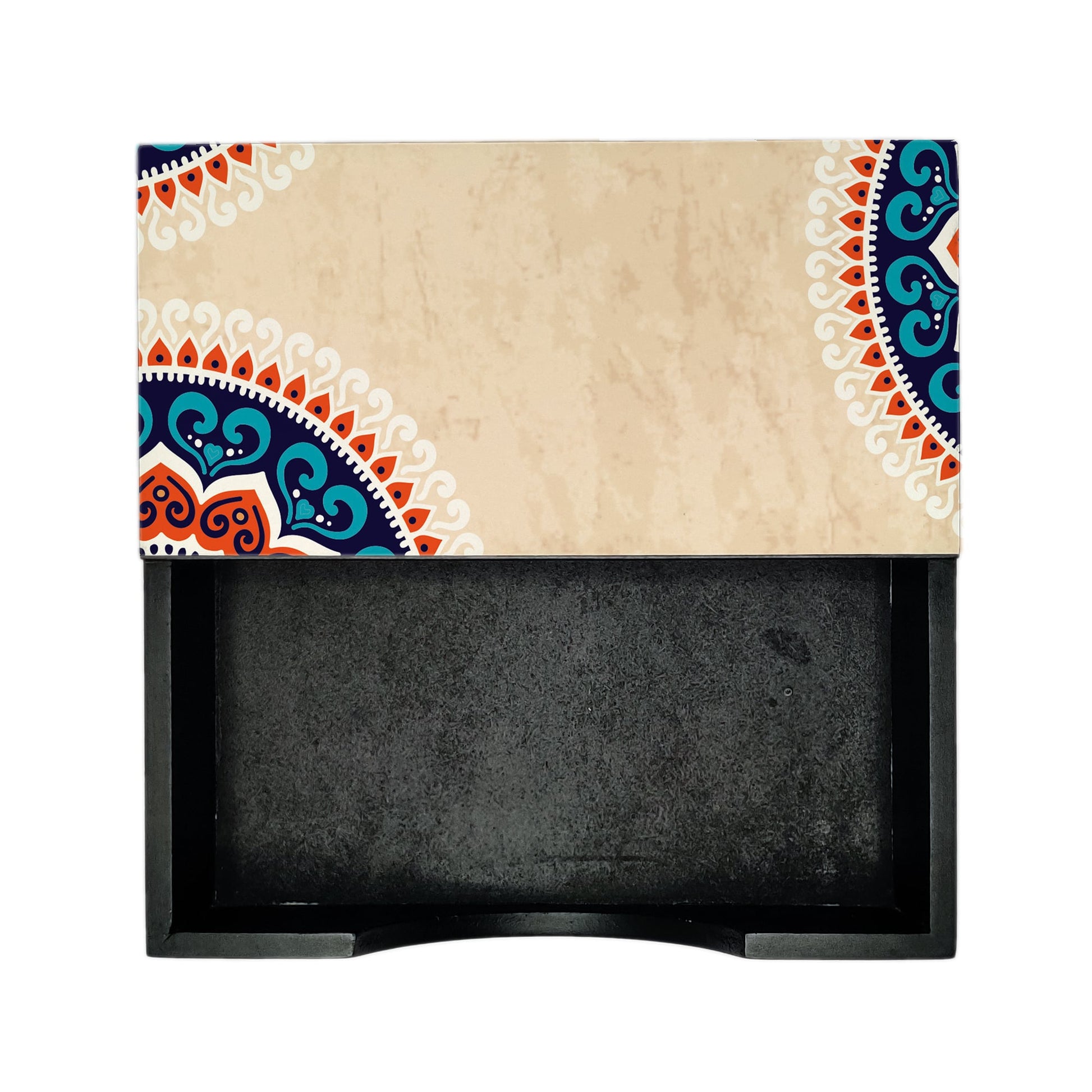 Mandala Vintage Tissue Holder 6" x 6" x 1.5" Ht. - Design Image
