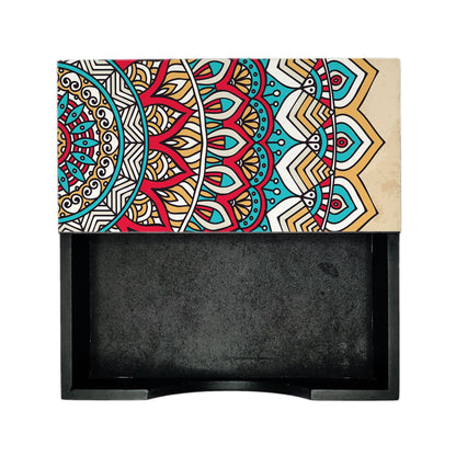 Mandala Vintage 2 Tissue Holder 6" x 6" x 1.5" Ht. - Design Image