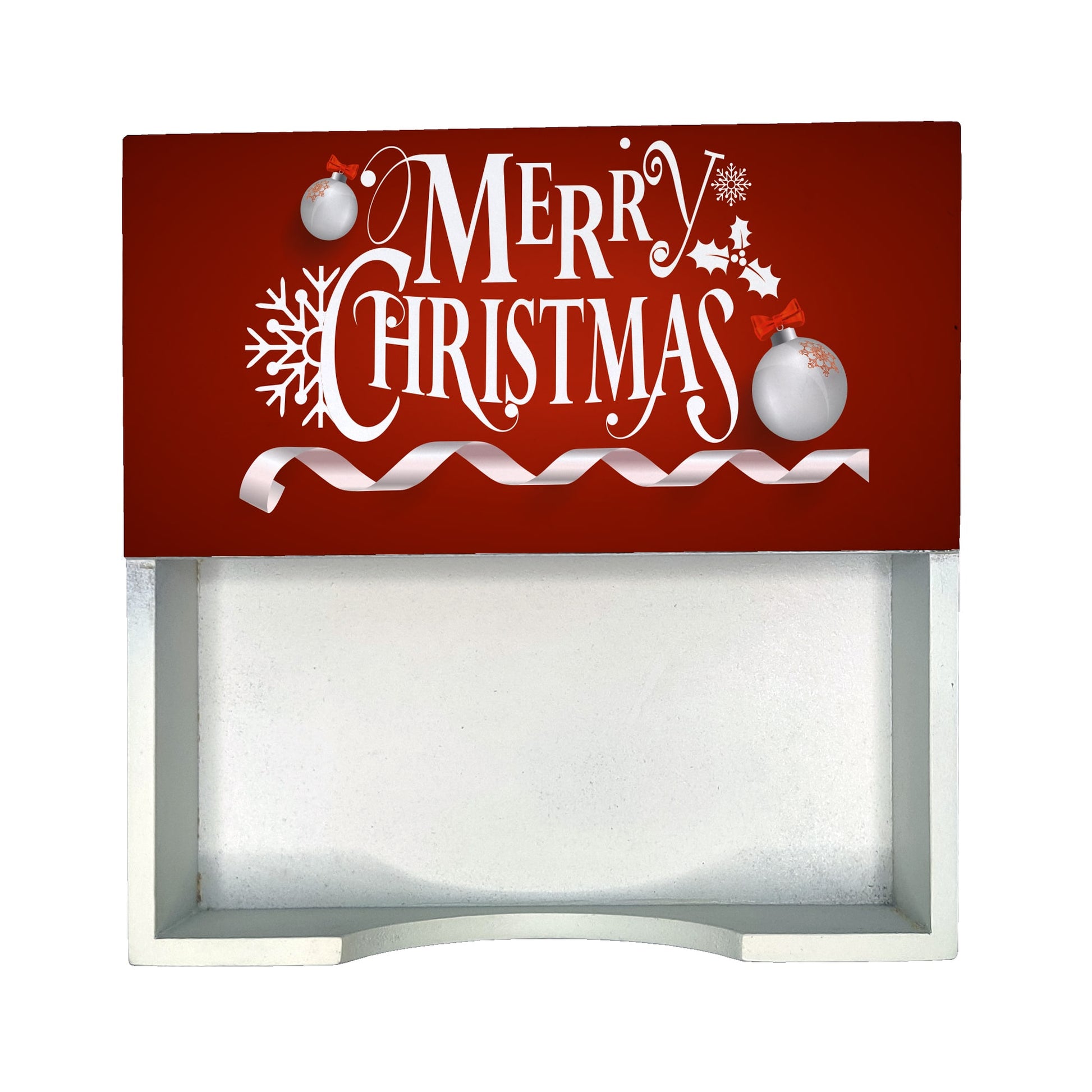 Xmas Tree Tissue Holder 6" x 6" x 1.5" Ht. - Design Image
