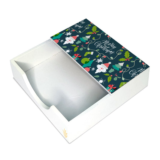 Xmas Allover2 Tissue Holder 6" x 6" x 1.5" Ht. - Main Image
