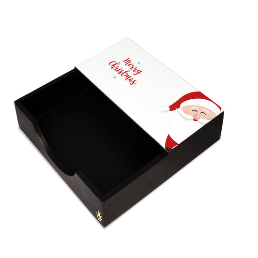 Xmas Santa Tissue Holder 6" x 6" x 1.5" Ht. - Main Image