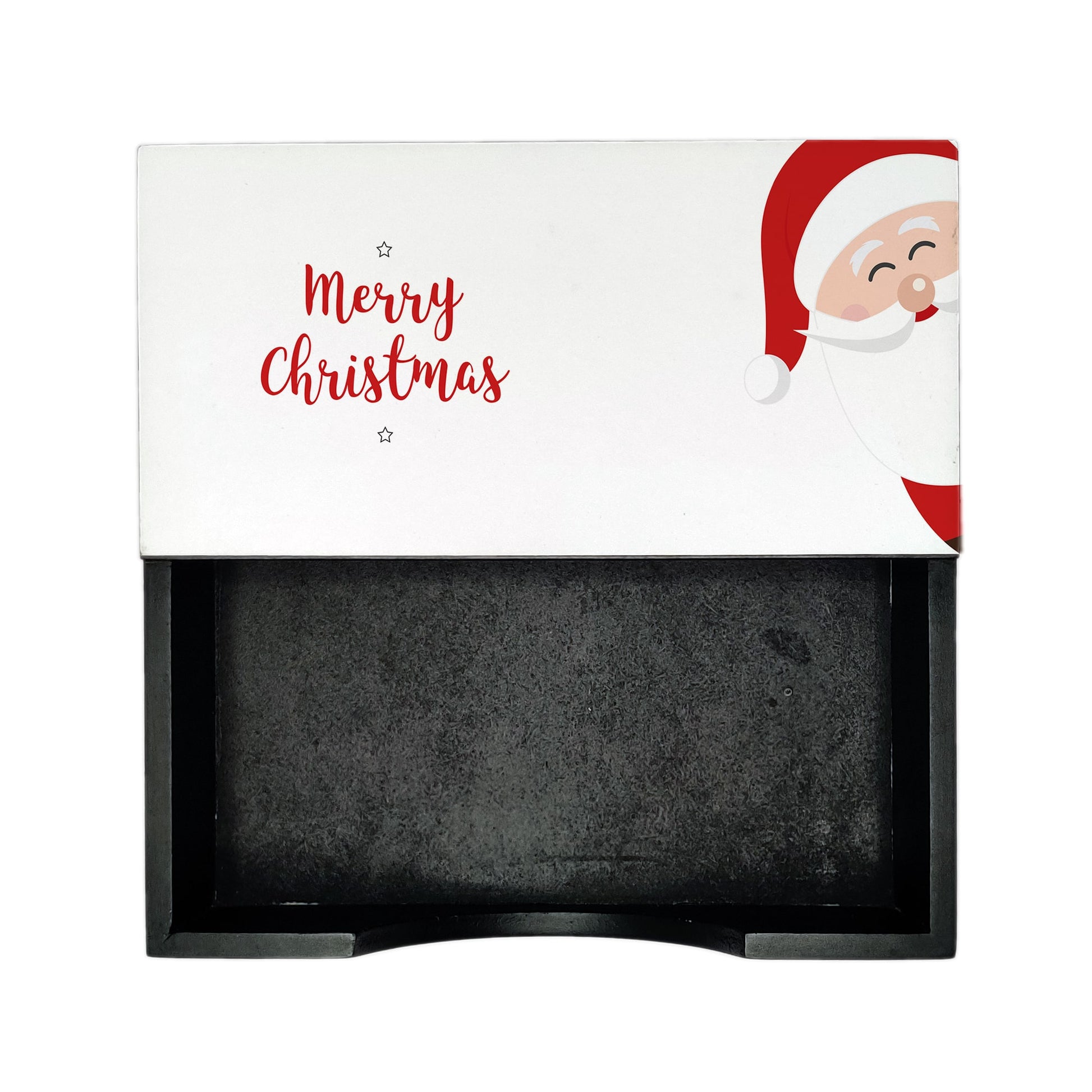 Xmas Santa Tissue Holder 6" x 6" x 1.5" Ht. - Design Image
