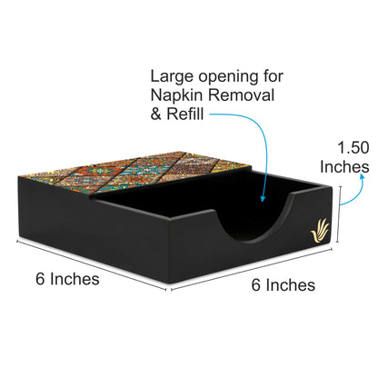 Diamond Tissue Holder 6" x 6" x 1.5" Ht. - Dimension Image