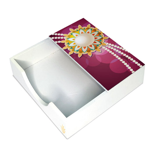 Rakhi Pearls Rose Tissue Holder 6" x 6" x 1.5" Ht. - Main Image