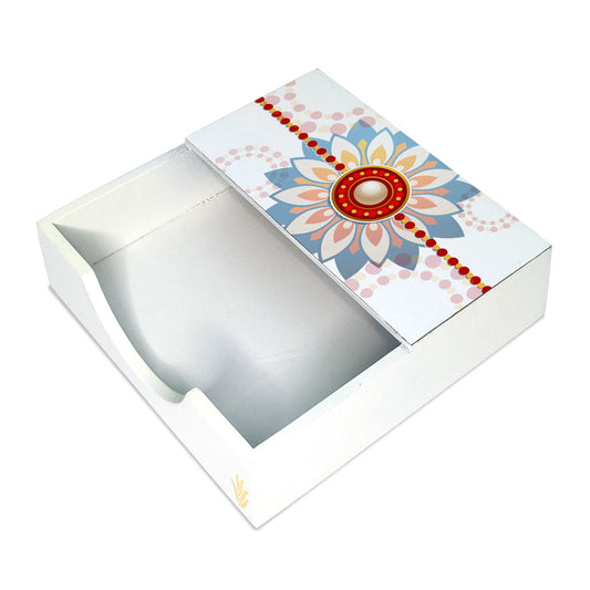 Rakhee Blue  Tissue Holder 6" x 6" x 1.5" Ht. - Main Image