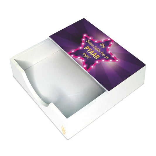 Bollywood Karz Tissue Holder 6" x 6" x 1.5" Ht. - Main Image
