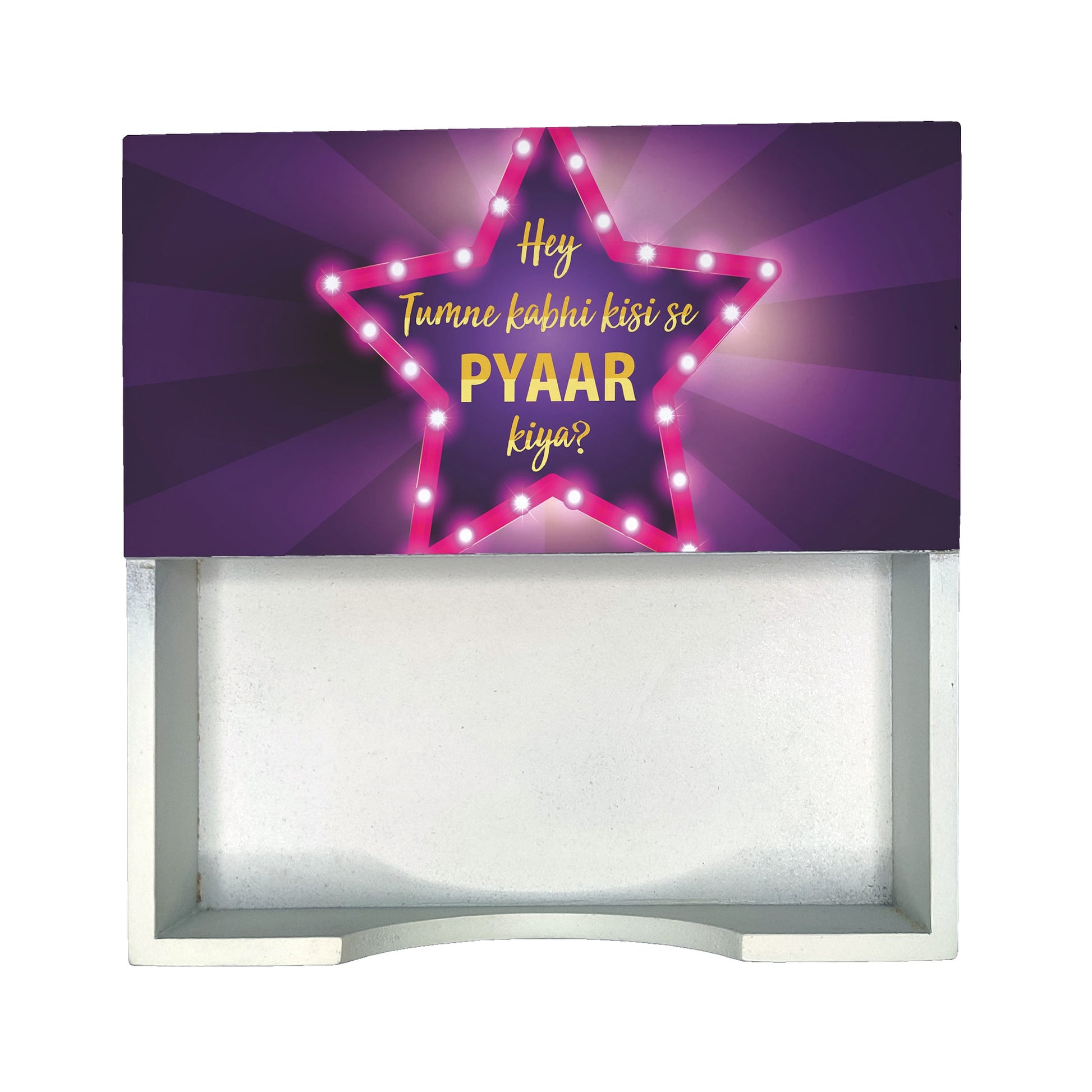 Bollywood Karz Tissue Holder 6" x 6" x 1.5" Ht. - Design Image