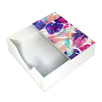 Floral Hibiscus Tissue Holder 6" x 6" x 1.5" Ht. - Main Image