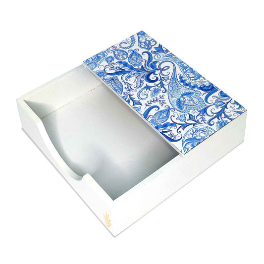 Blue Orient Tissue Holder 6" x 6" x 1.5" Ht. - Main Image