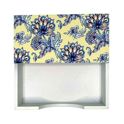 Batik Blue Tissue Holder 6" x 6" x 1.5" Ht. - Design Image