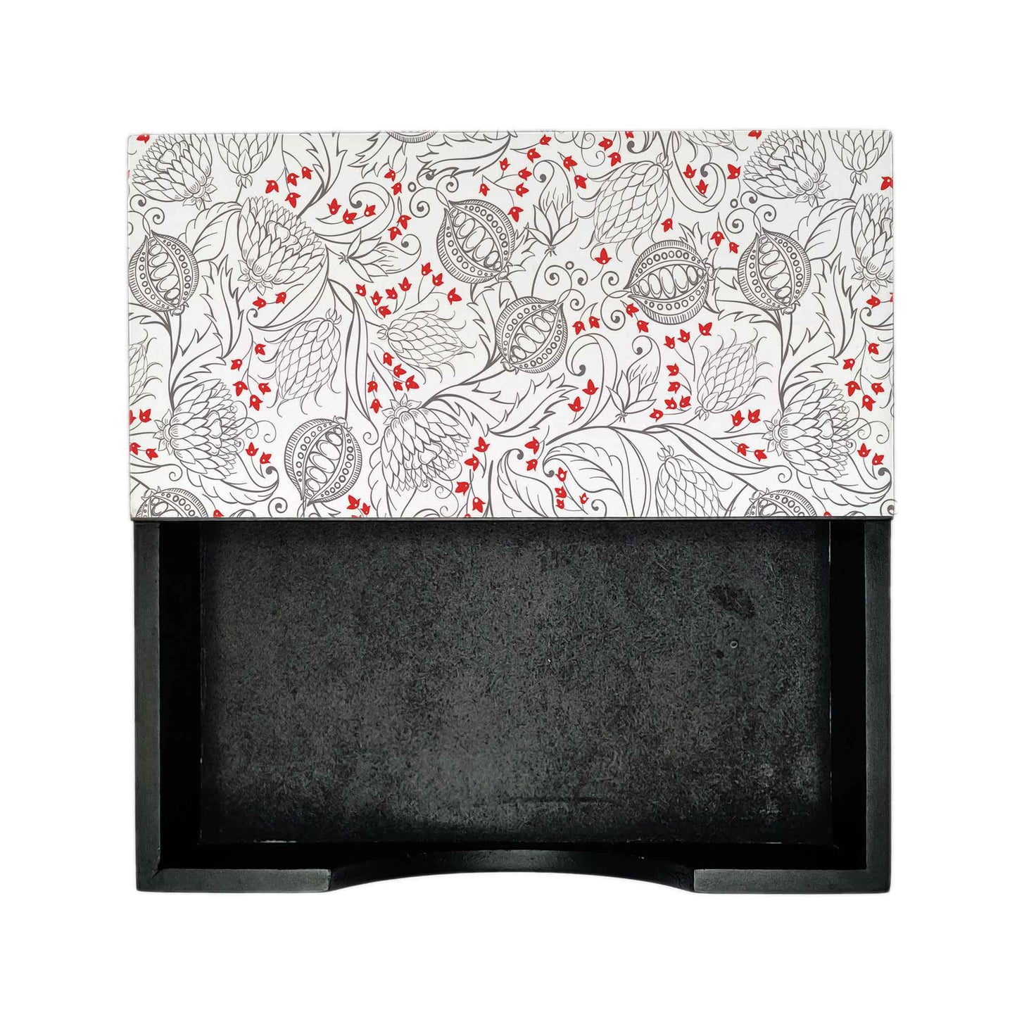 Pomegranate Tissue Holder 6" x 6" x 1.5" Ht. - Design Image
