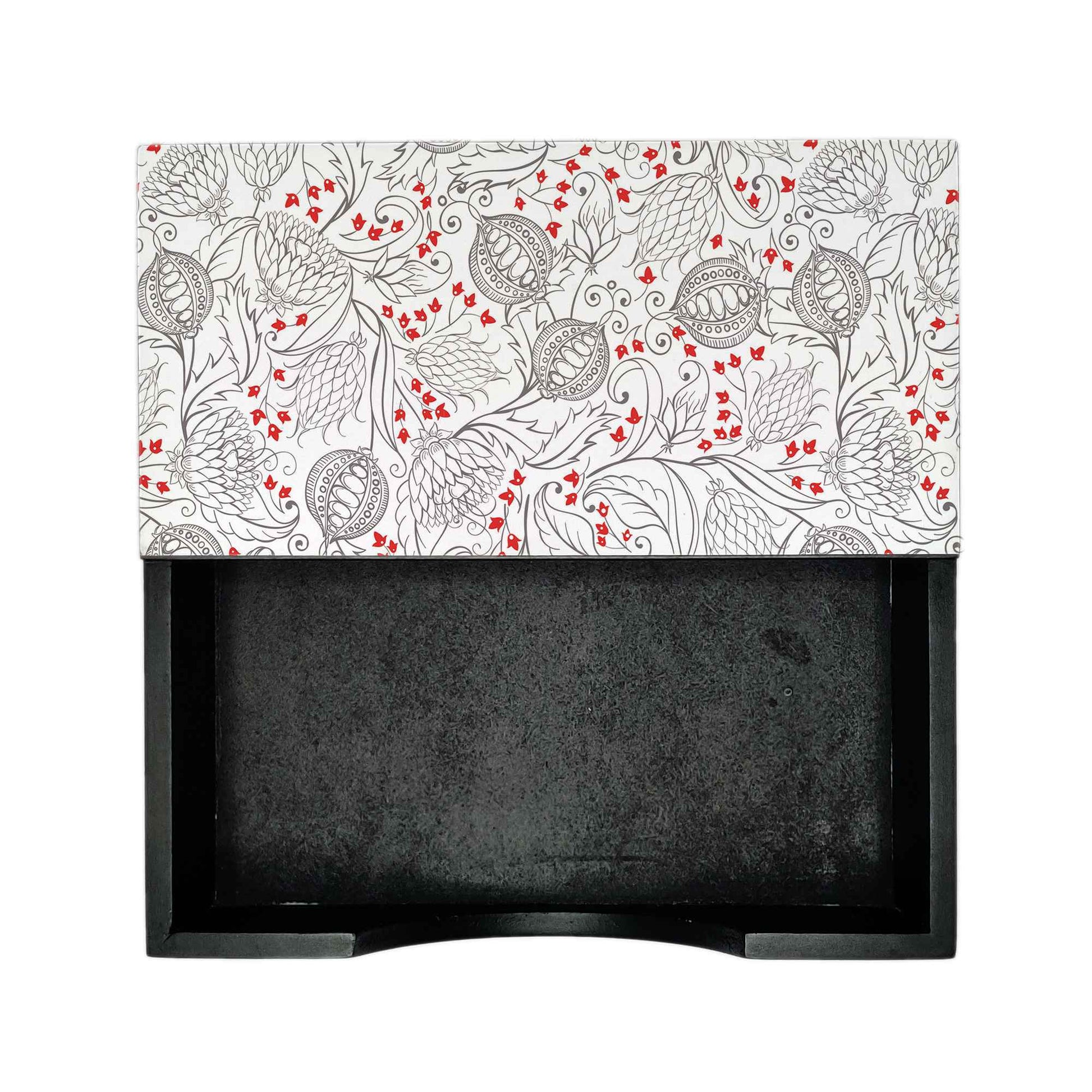 Pomegranate Tissue Holder 6" x 6" x 1.5" Ht. - Design Image