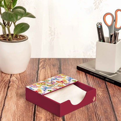 Watercolour Butterflies R Tissue Holder 6" x 6" x 1.5" Ht. - Lifestyle Image