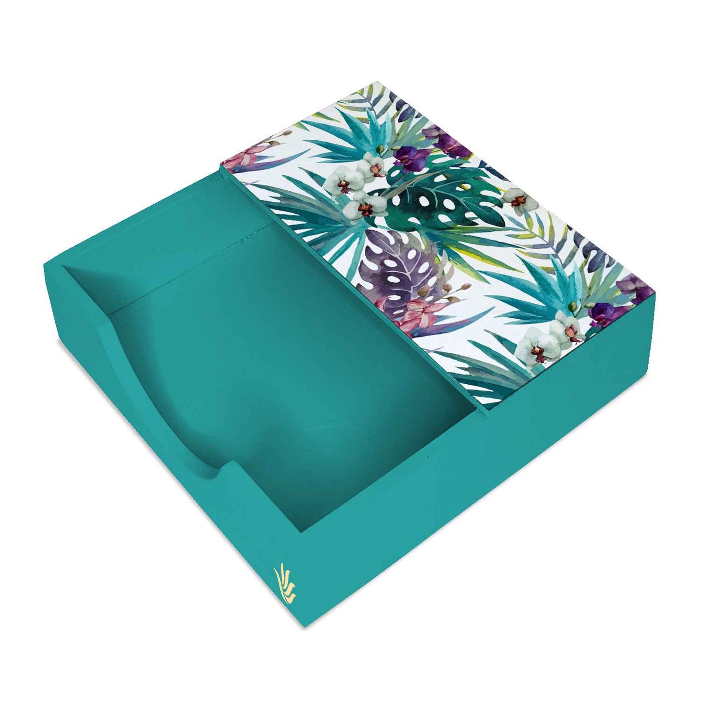 Tropical Palms Tissue Holder 6" x 6" x 1.5" Ht. - Main Image
