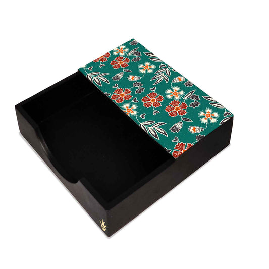 Emerald Batik Tissue Holder 6" x 6" x 1.5" Ht. - Main Image
