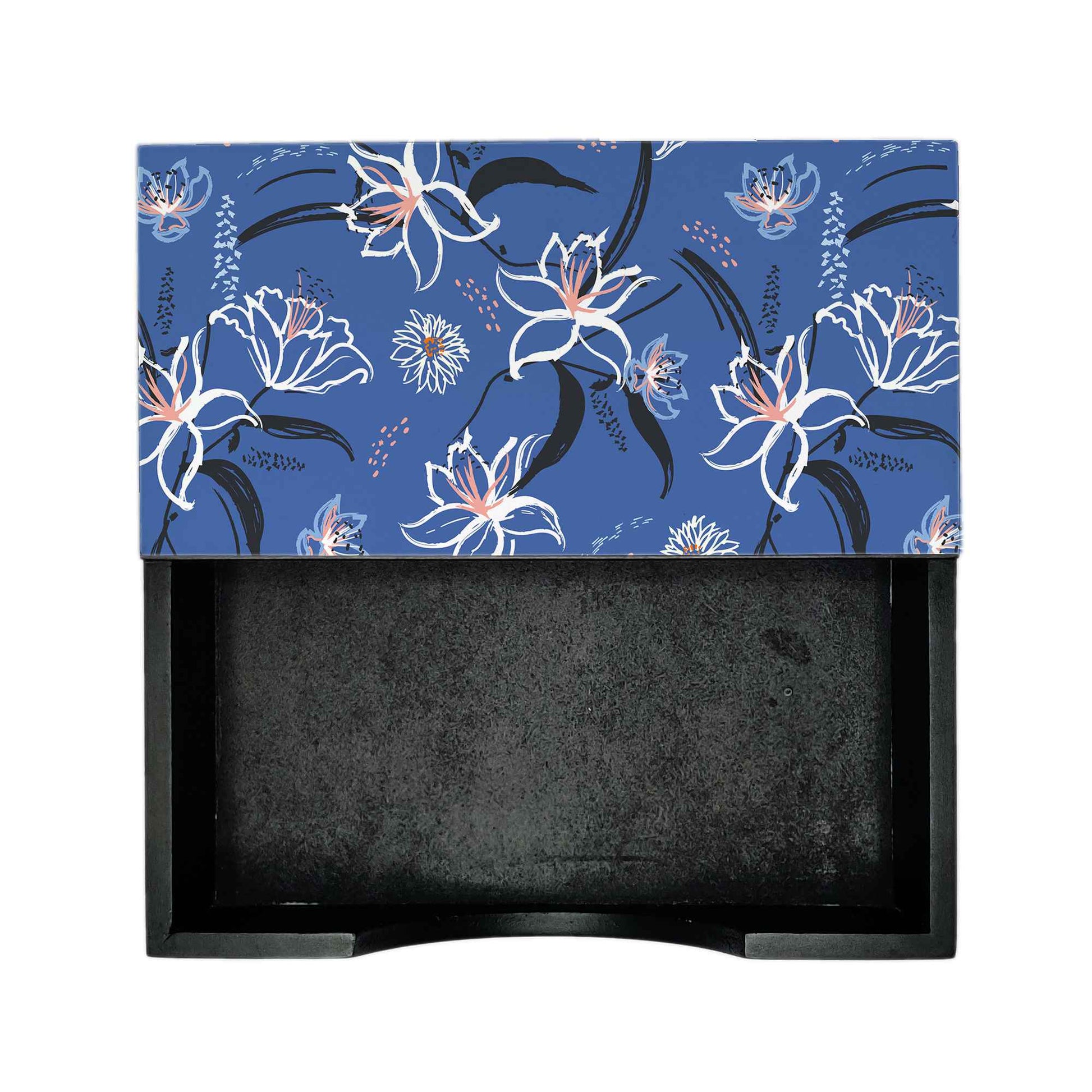 Lily Bloom Tissue Holder 6" x 6" x 1.5" Ht. - Design Image