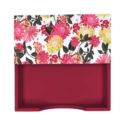 Ava Floral R Tissue Holder 6" x 6" x 1.5" Ht. - Design Image