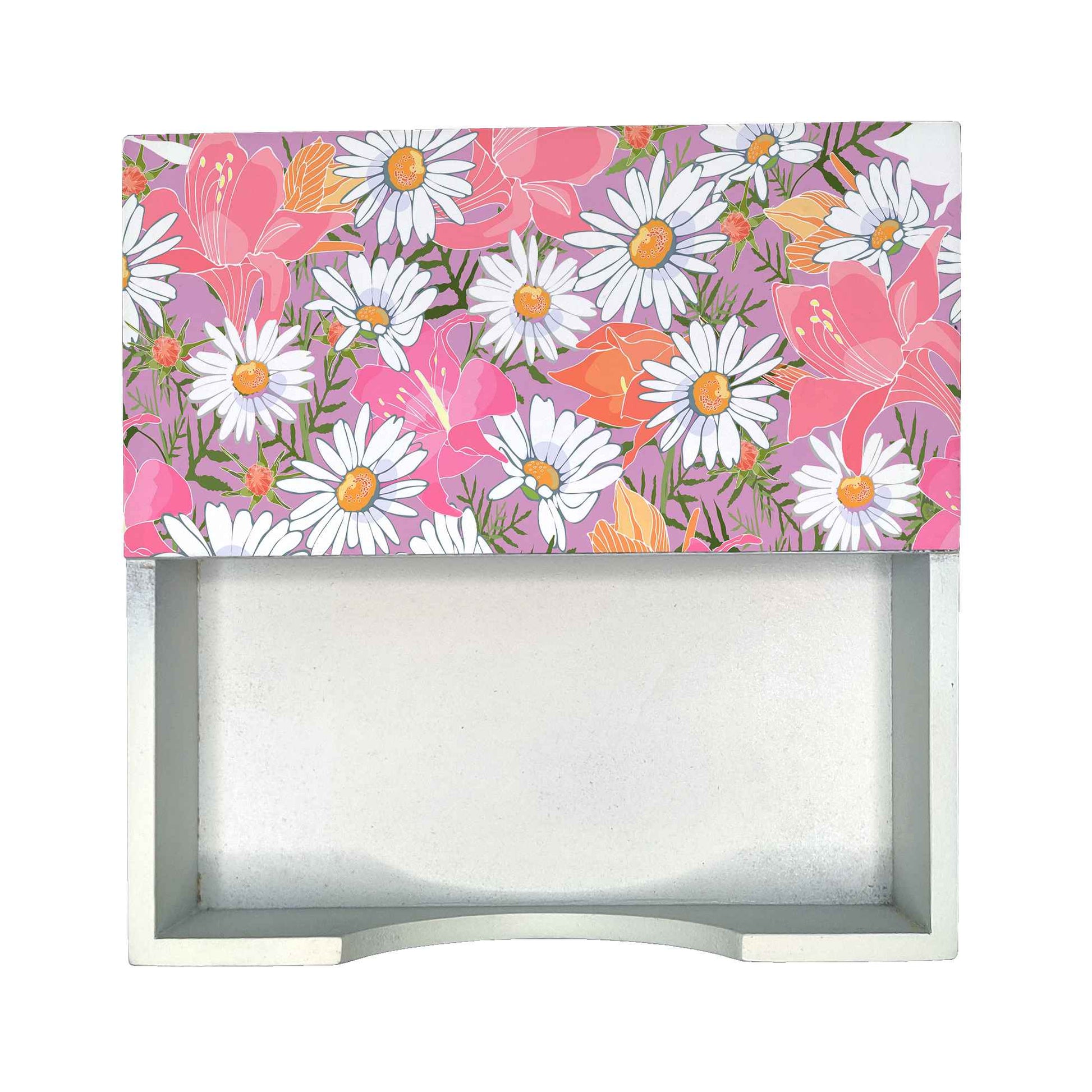 Camomile Tissue Holder 6" x 6" x 1.5" Ht. - Design Image