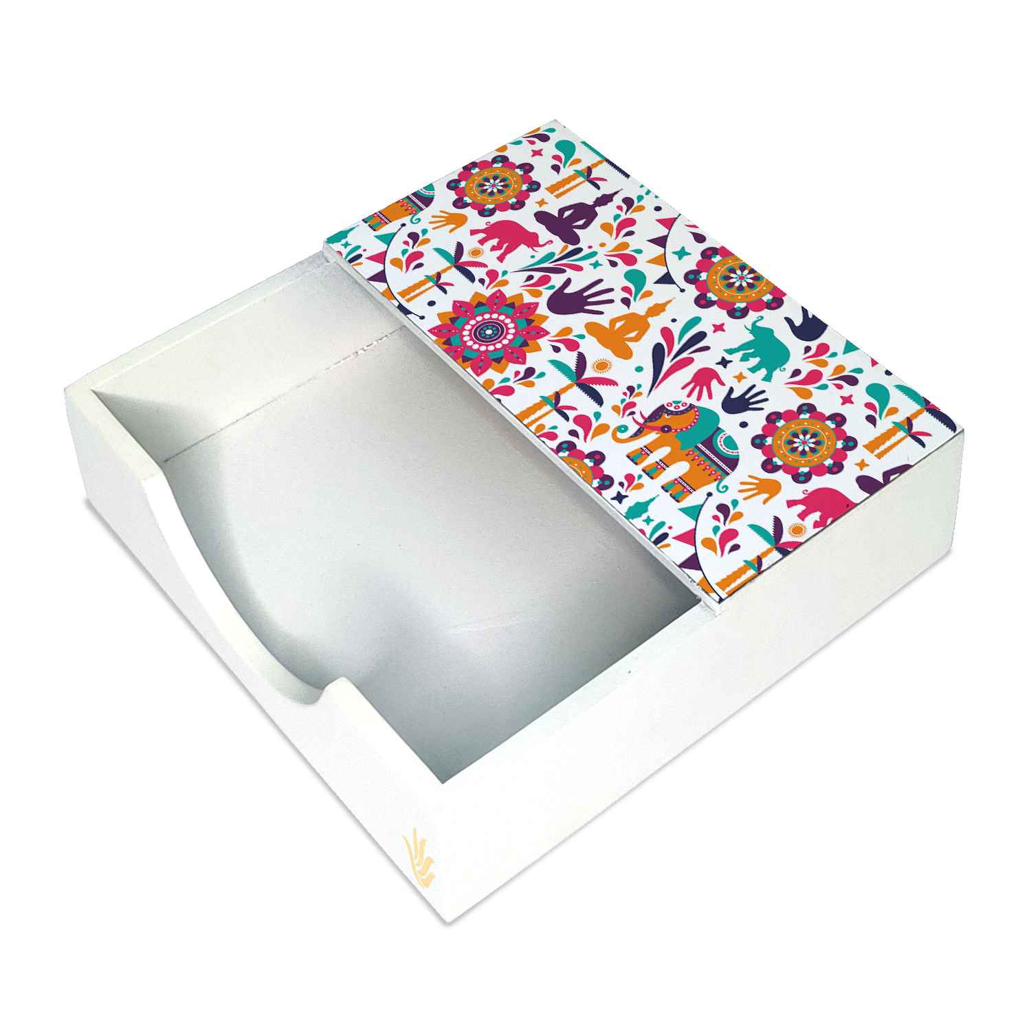 India Tissue Holder 6" x 6" x 1.5" Ht. - Main Image