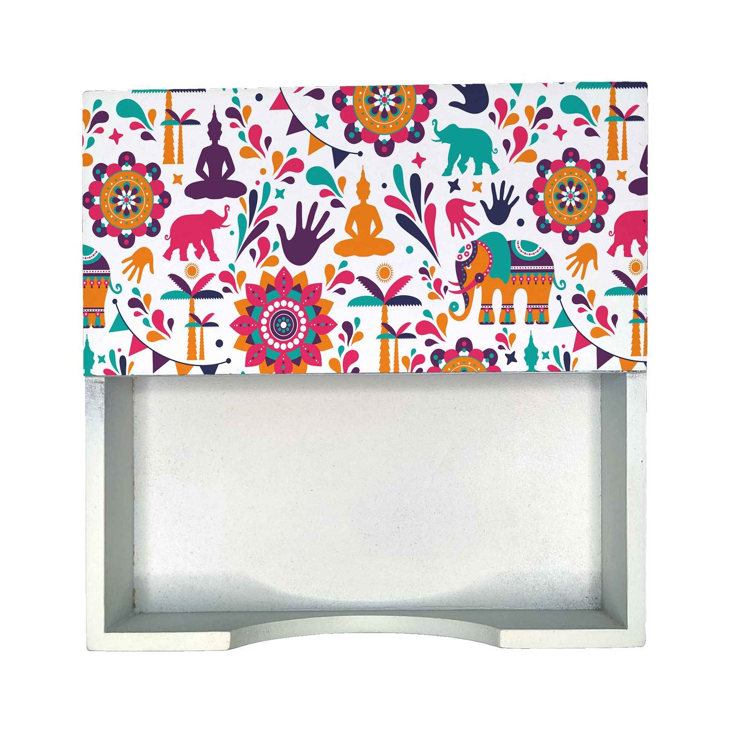 India Tissue Holder 6" x 6" x 1.5" Ht. - Design Image