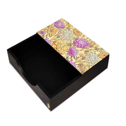 Maya Floral Tissue Holder 6" x 6" x 1.5" Ht. - Main Image