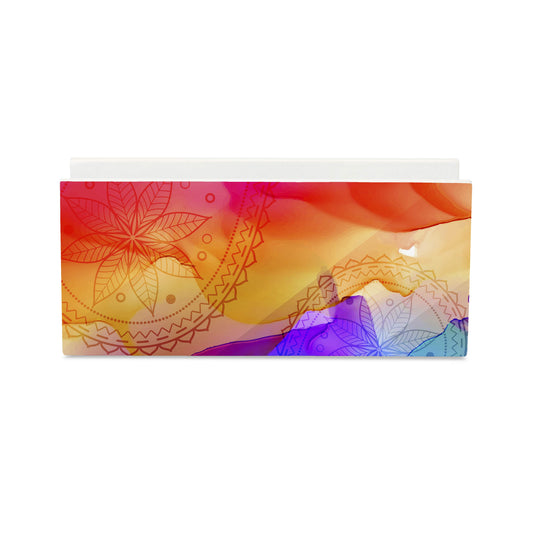 Multi Watercolour Tissue Stand 1.5" x 5.5" x 2.5" - Main Image