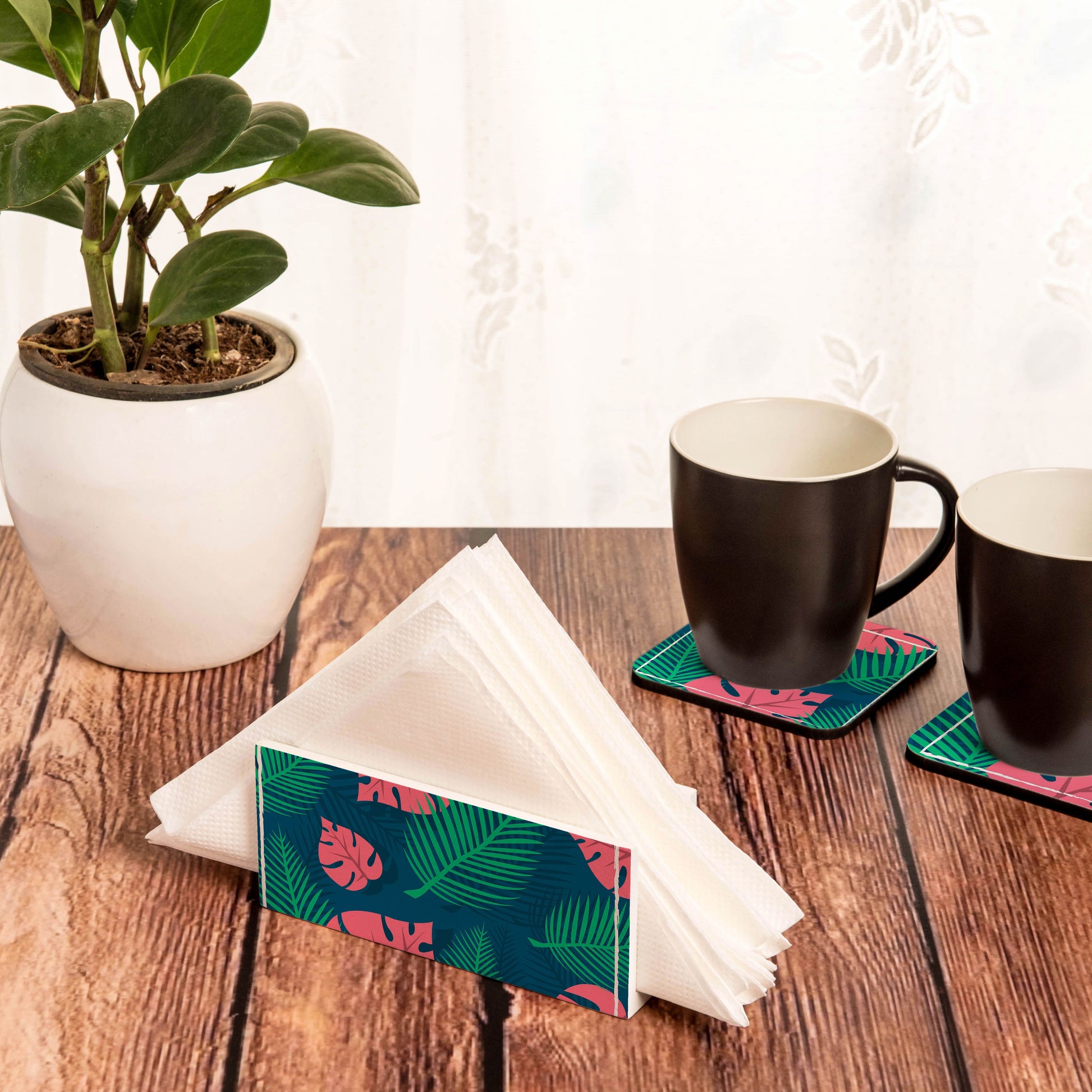 Palms Tissue Stand 1.5" x 5.5" x 2.5" - Lifestyle Image