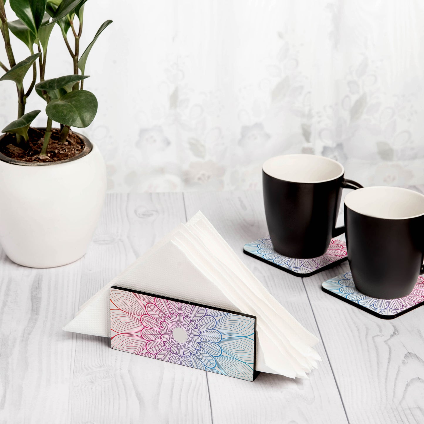Boho Center Tissue Stand 1.5" x 5.5" x 2.5" - Lifestyle Image