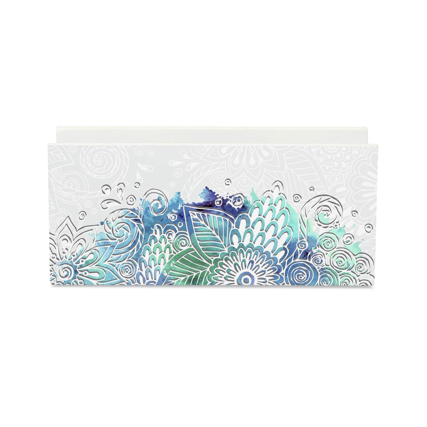 Abstract Flowers Tissue Stand 1.5" x 5.5" x 2.5" - Main Image
