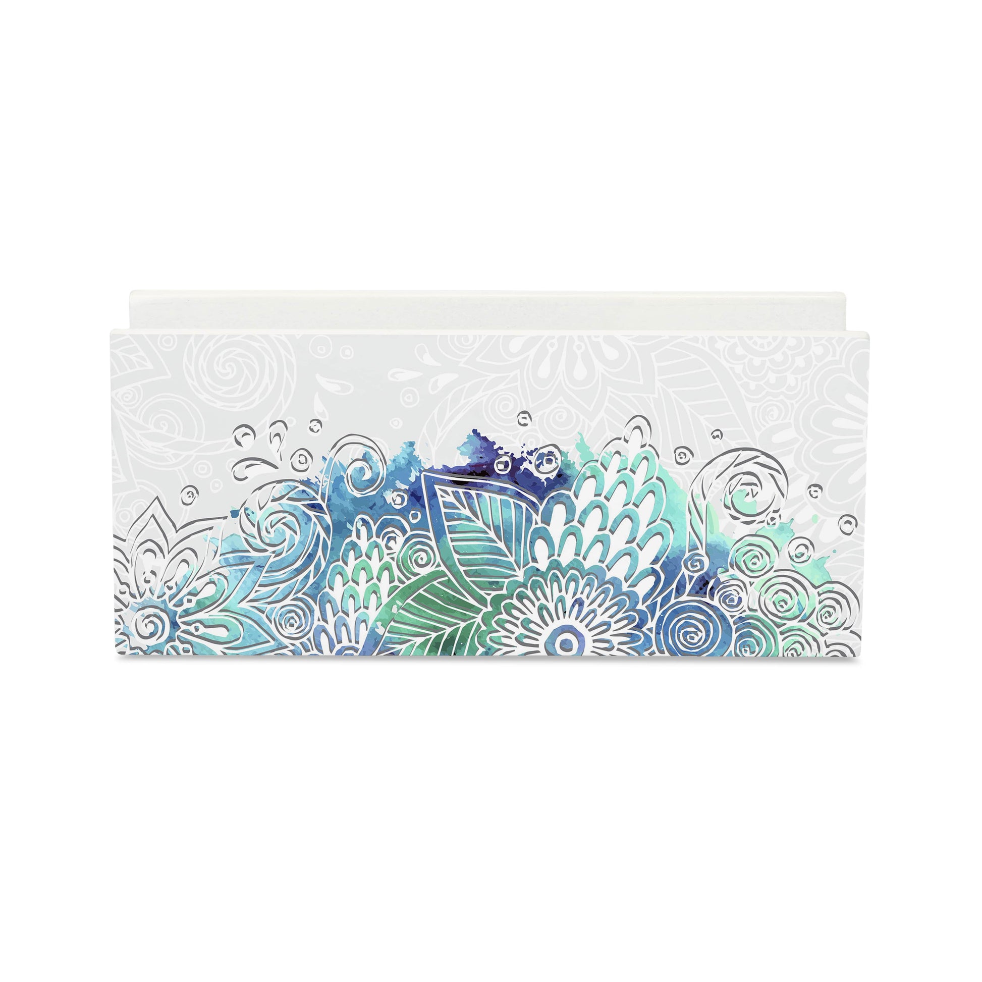 Abstract Flowers Tissue Stand 1.5" x 5.5" x 2.5" - Main Image