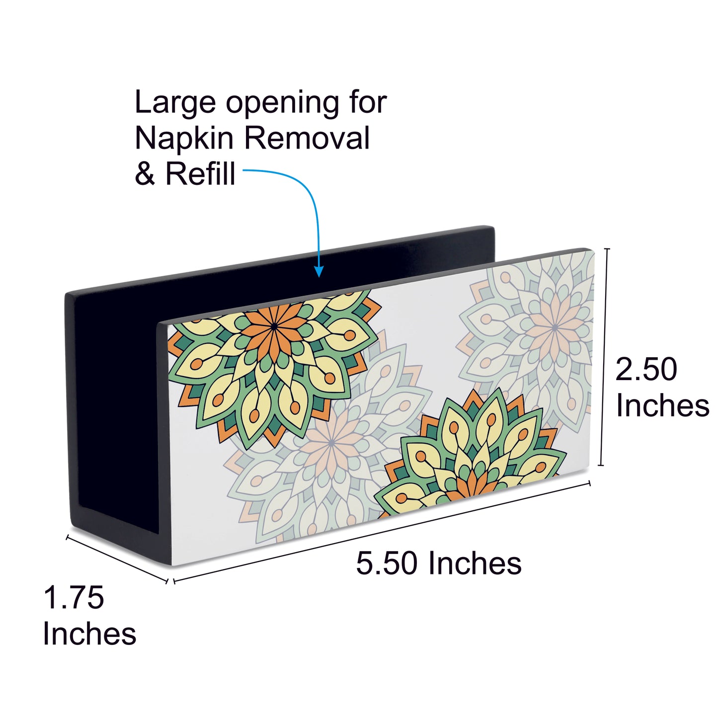 Tissue Stand 1.5" x 5.5" x 2.5" - Dimension Image