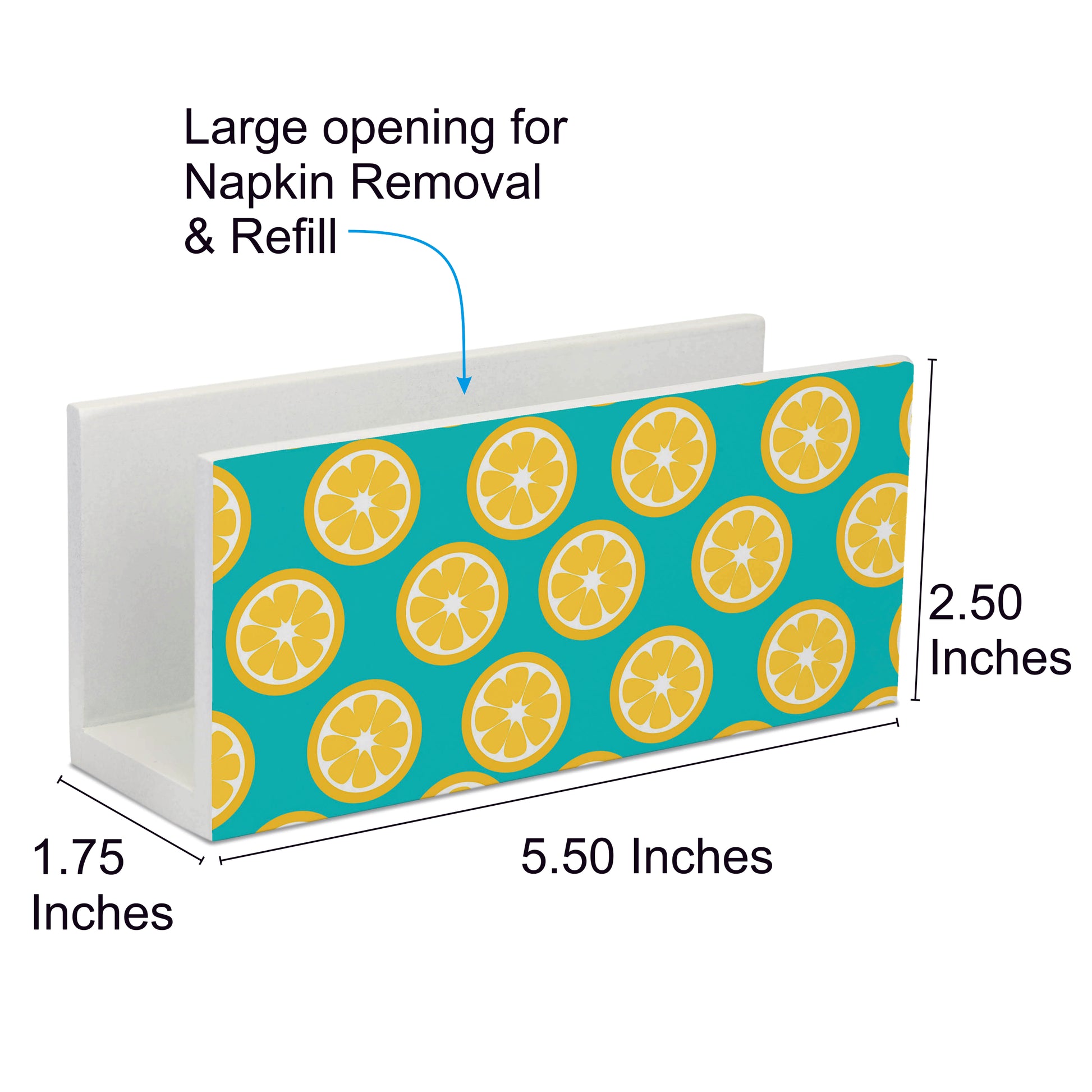 Lime Tissue Stand 1.5" x 5.5" x 2.5" - Dimension Image